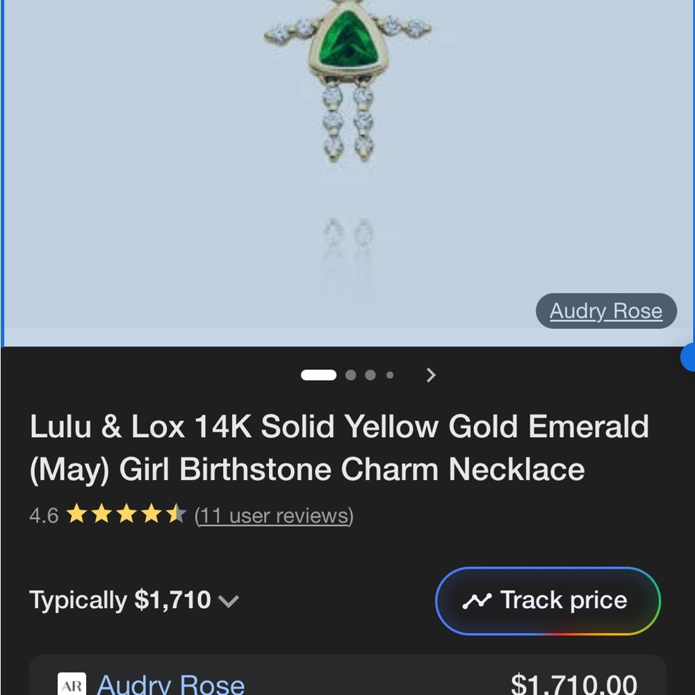AUDRY ROSE LULU 14K Girl Pendant REAL
Emerald & Diamonds. See pics what a deal! - Picture 3 of 7